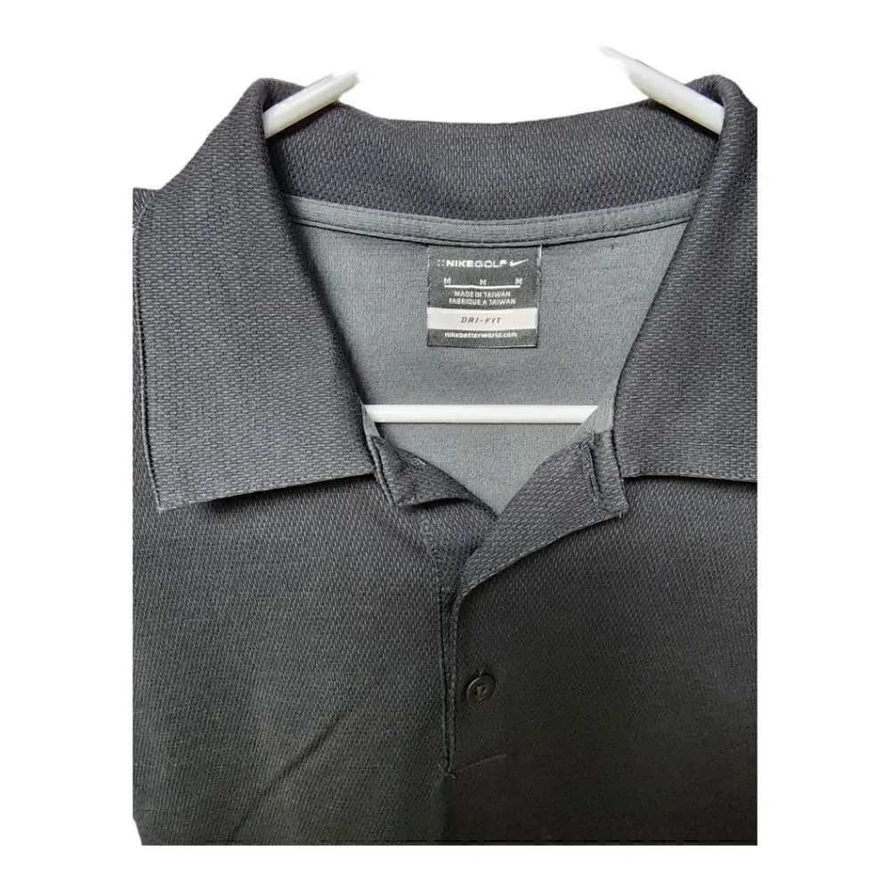 1035 - Nike golf shirt medium black - like new